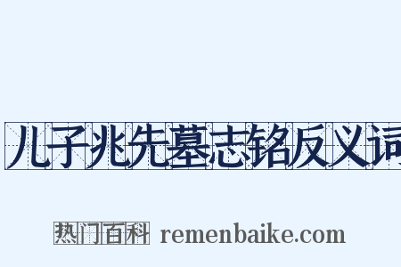 儿子兆先墓志铭反义词是什么意思的图片